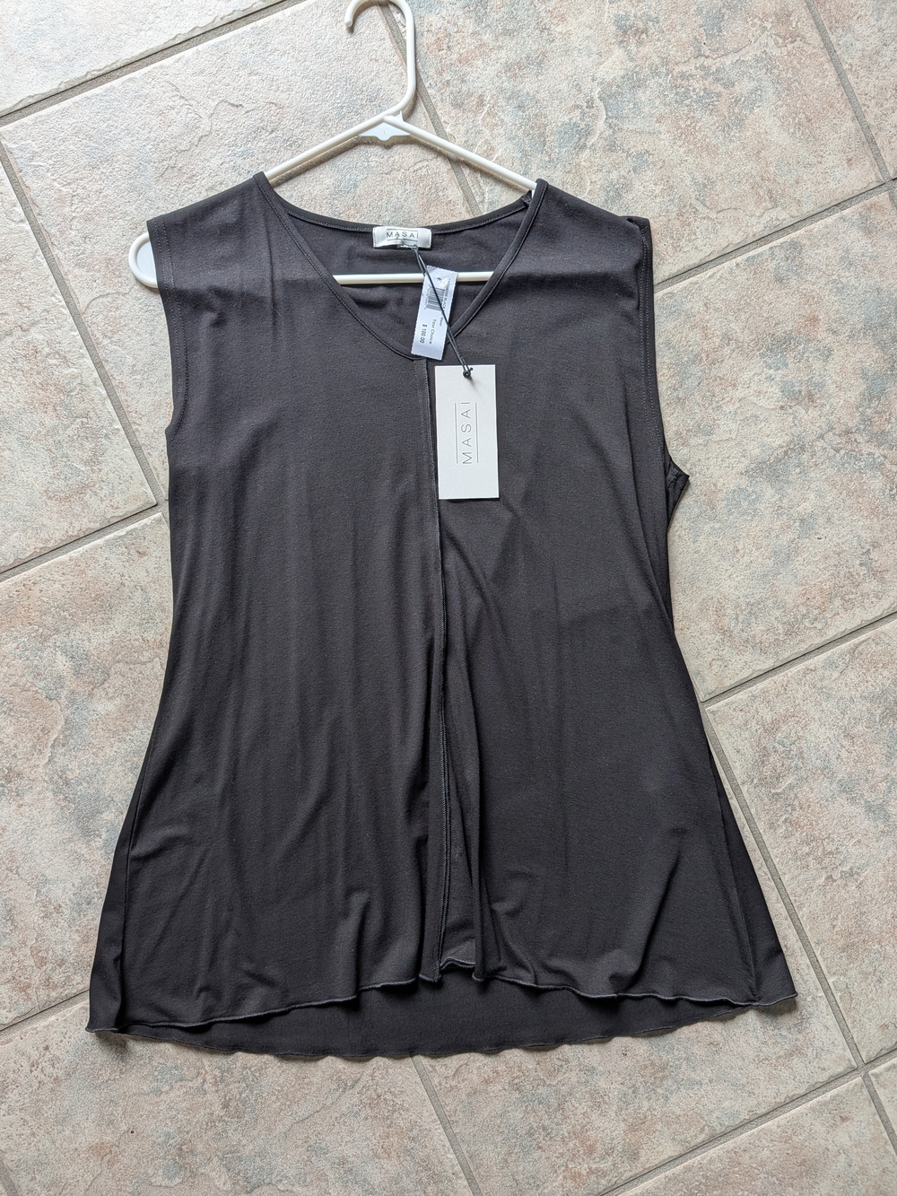 Masai Black Sleeveless V-Neck Women's Top